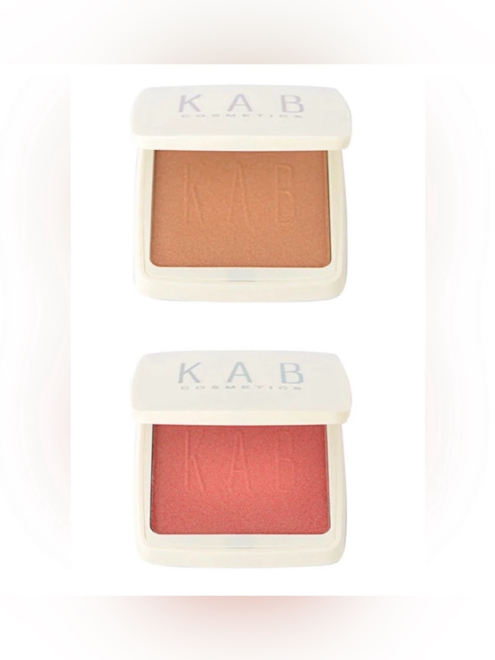 2 KAB Cosmetics Glow Powders: French Kiss and Bronzed Babe.  New